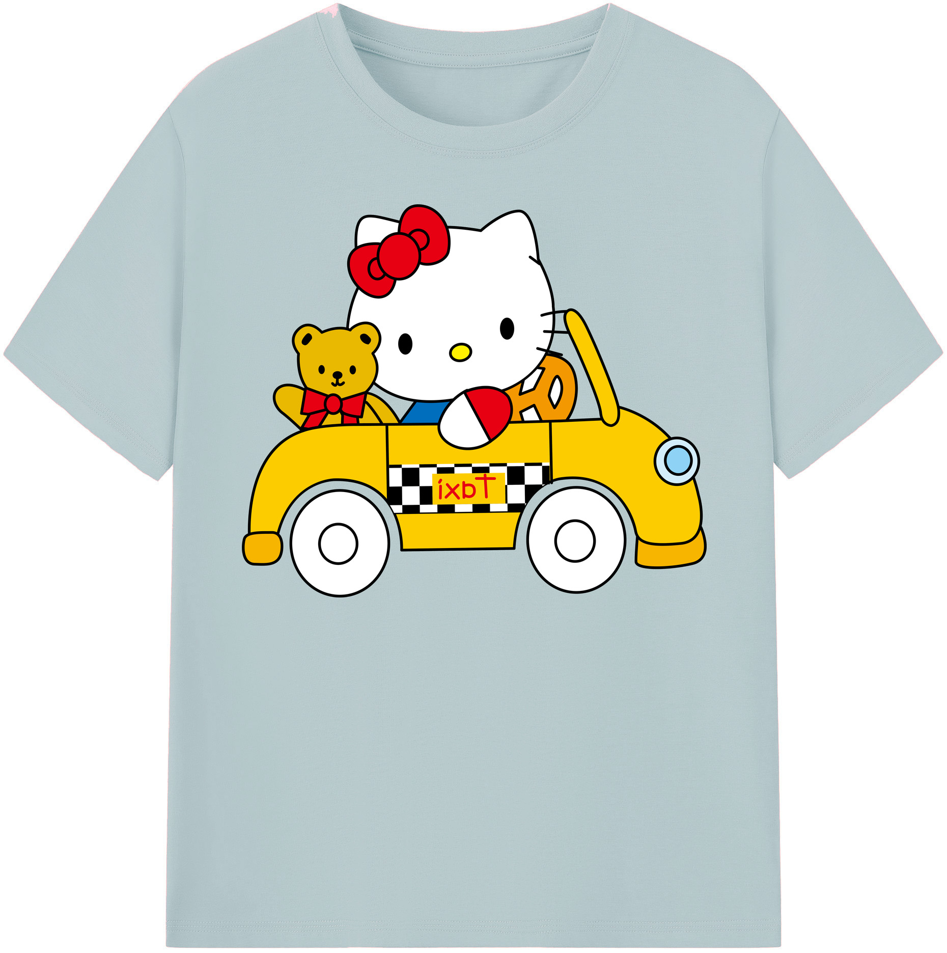 （画像用） Hello Kitty ハローキティ 綿100％半袖Tシャツ（フロントプリント）